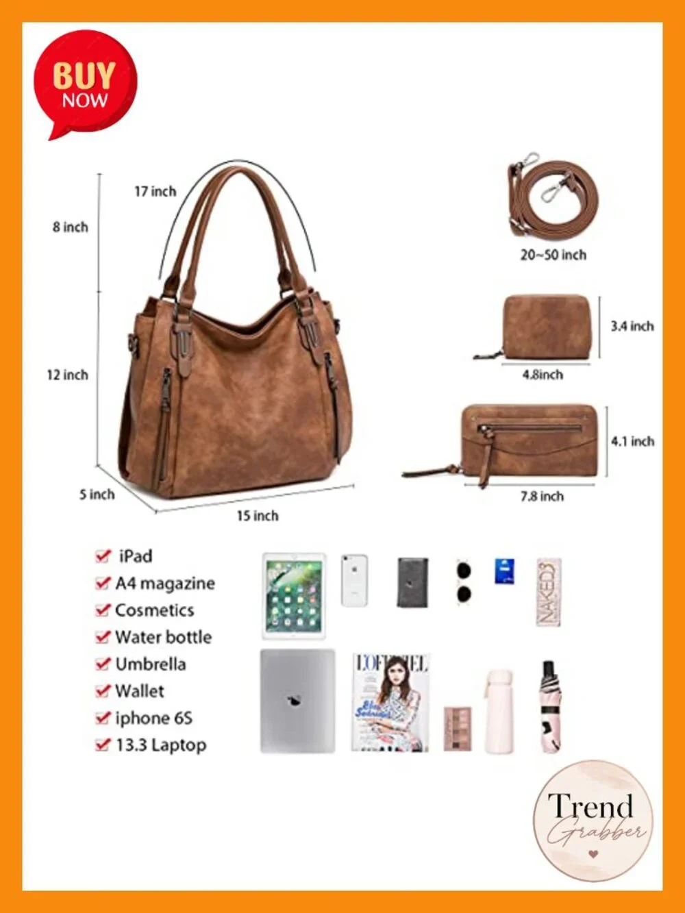 Boho Shoulder Crossbody Hobo Bag Faux Leather Purse Ladies Handbag